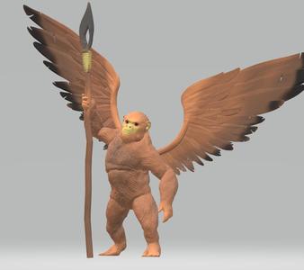 Flying Monkey Familiar with spear