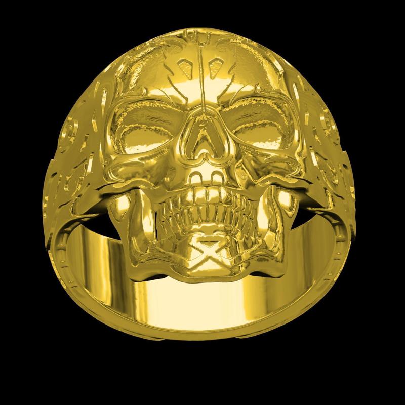 Skull Engraving Ring for Men