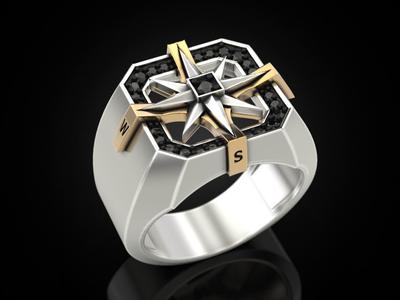 Wind rose ring compass 2