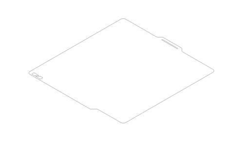 Bambu X1/P1P/P1S Bed Plate DXF - For cutting stickers / garolite / etc