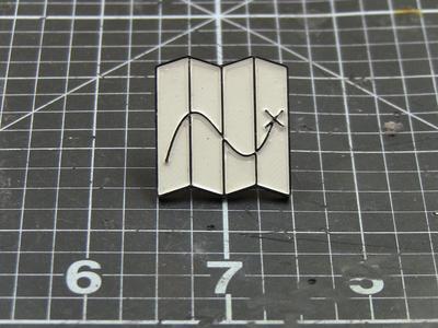 Map enamel pin