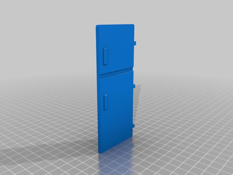 Dollhouse Fridge with Hinged Door
