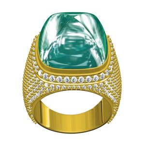 Cushion Cut Cabochon Stone Cocktail Ring