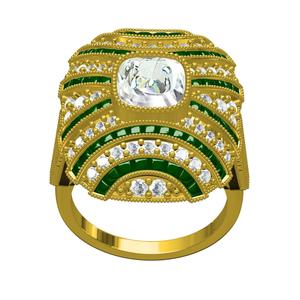 Antique Art Deco Vintage Bridal Ring
