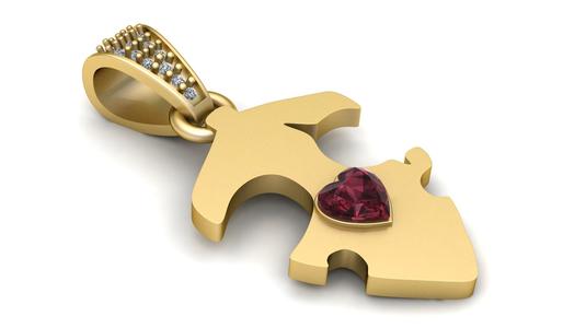 Puzzle Piece Pendant 3D printable model