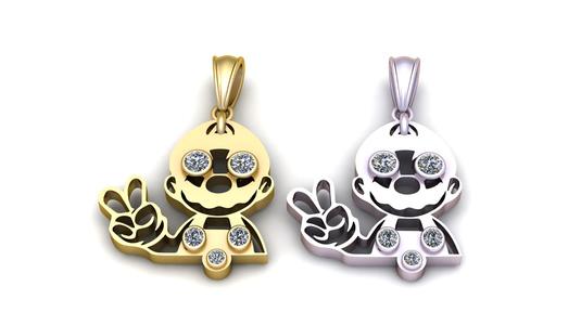 Men Faces Pendant 3D Printable Model