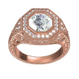 Antique Filigree Art Deco Engagement Ring for Women