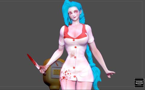 JINX SEXY NURSE COSTUME LEAGUE OF LEGENDS PRETTY SEXY GIRL GAME ANIME CHARACTER LOL