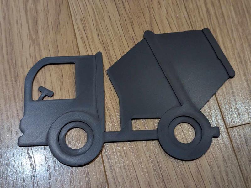 3D Childs Cement Truck Wall Ornament