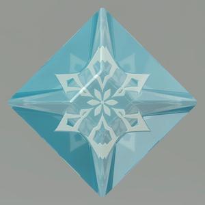 Genshin Impact square Cryo Vision gem ONLY. Video game, props, cosplay