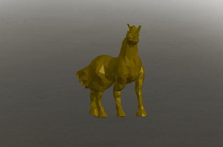 Sunlit Stance Horse - Low Poly - Excellent Design - Decor