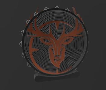 Deer Head - Q27 - Quick Print Gift - 2D - NO SUPPORT