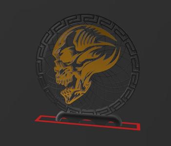 Terrible Skull - Q26 - Quick Print Gift - 2D - NO SUPPORT
