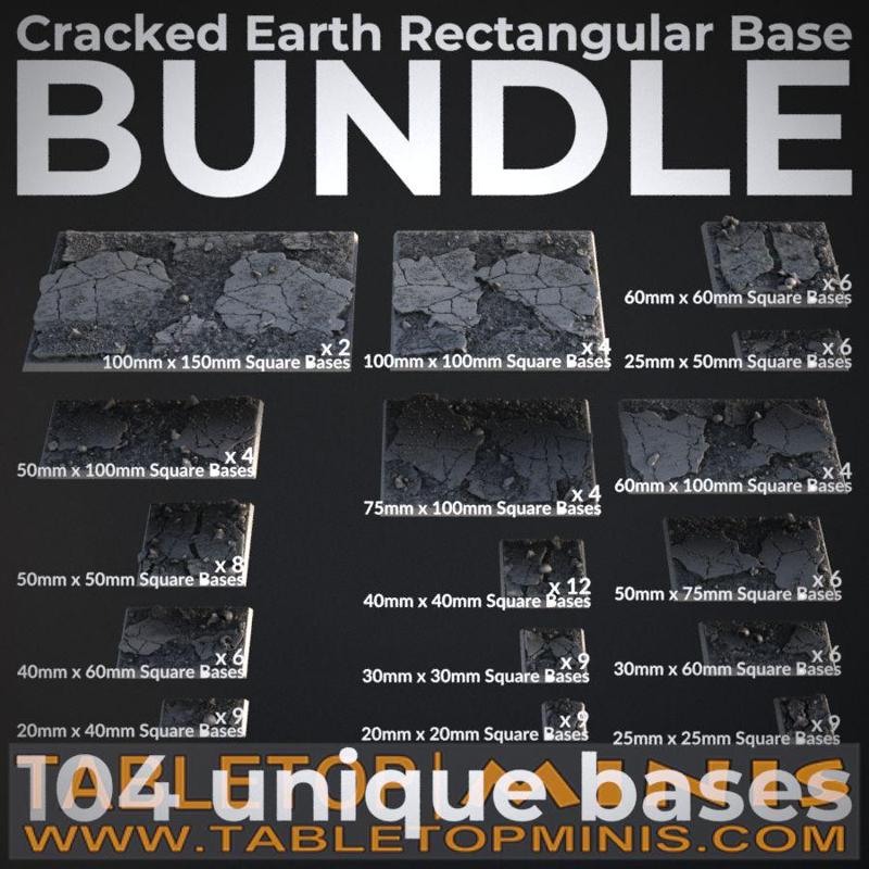 Cracked Earth Rectangular Base Bundle