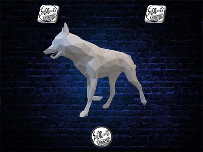 German Shepherd 3D model - Low Poly - Excellent Design - Decor