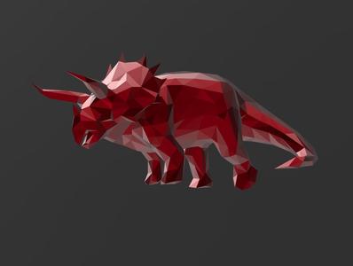 Triceratops - Low Poly - Excellent Design - Decor