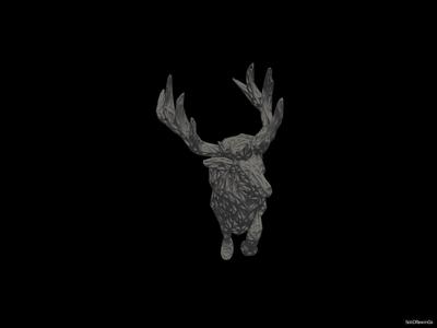 Sacred Guardian Deer - Voronoi Style - Spider Web - LowPoly - Perfect Design - Easy Print - Decor