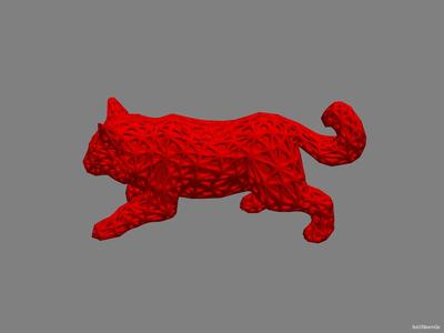 Chaotic Cat Sculpture - Voronoi Style - Spider Web - LowPoly - Perfect Design - Easy Print - Decor