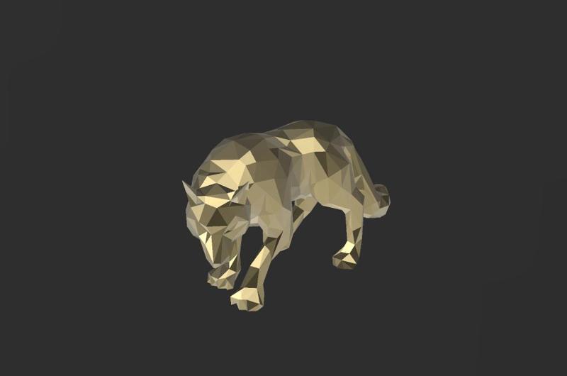 Lonely Wolf - Low Poly - Excellent Design - Decor