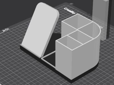 Desk organizer with phone holder