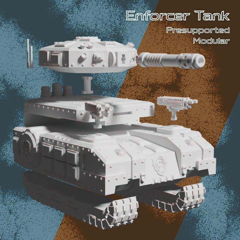 Enforcer Tank (Modular Kit) for 32mm Scale Scifi Wargames