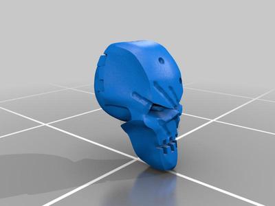 Battle Damaged Metal Skeleton Heads