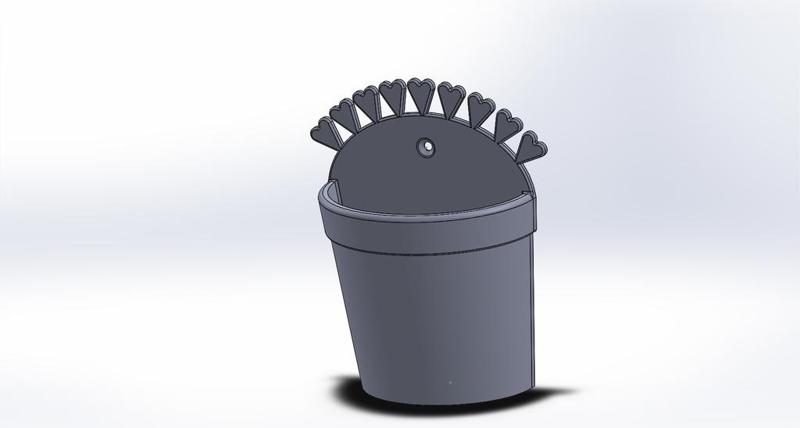 Heart plant pot
