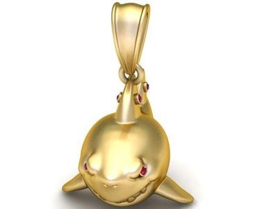 Shark Pendant 3D  printable Model