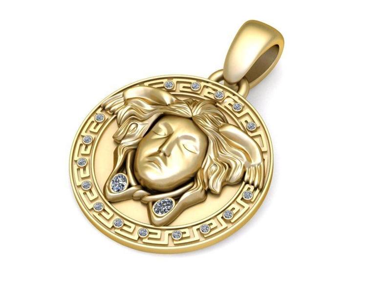 Gold medallion pendant 3D printable model
