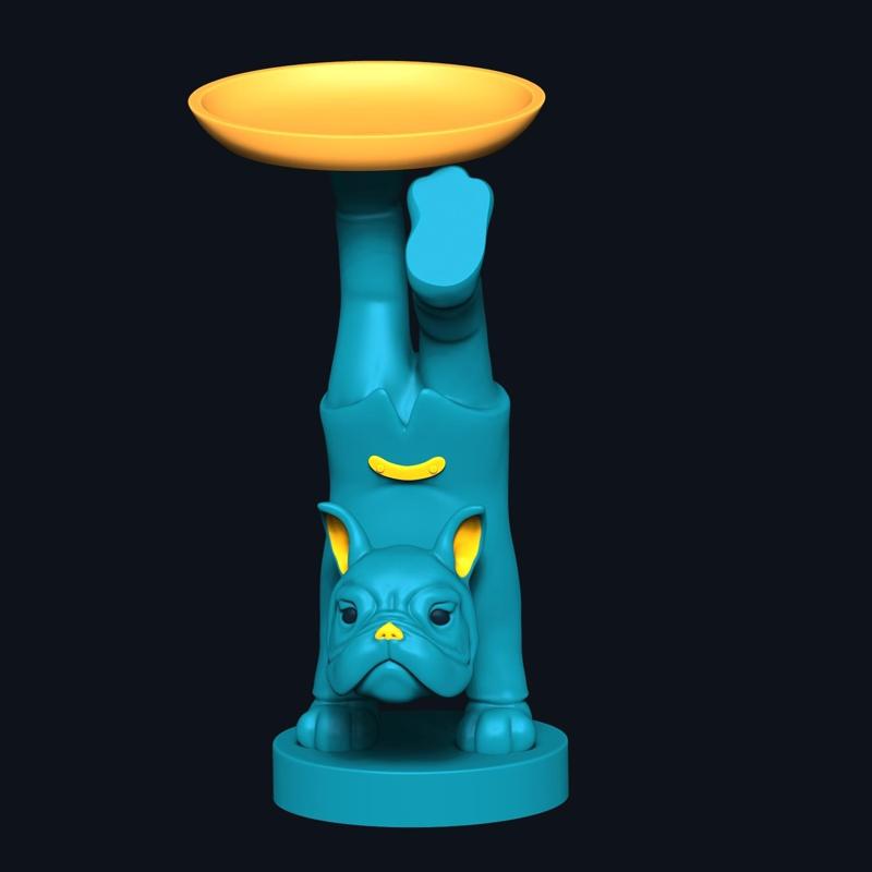 FRENCH BULLDOG TRAY WITH TRAY - KEY HOLDER - ORGANIZER - JEWELRY