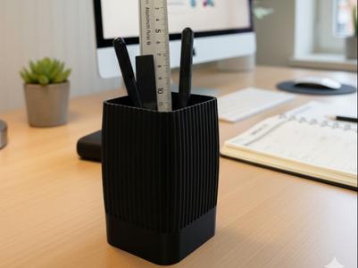 Modern Design Ribbed Desk Organizer