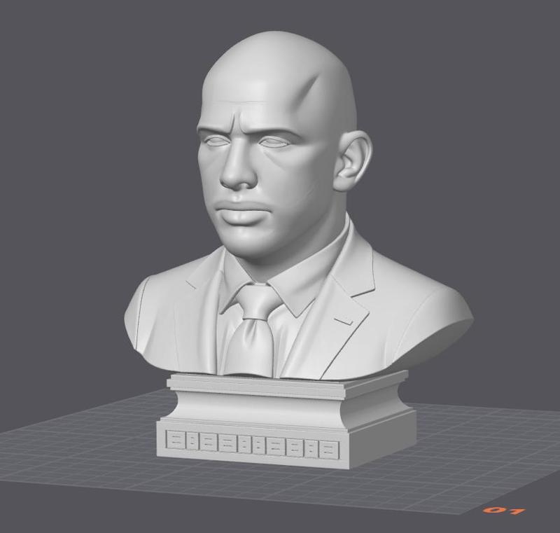 Andrew Tate Bust - 3D model of contemporary public figure