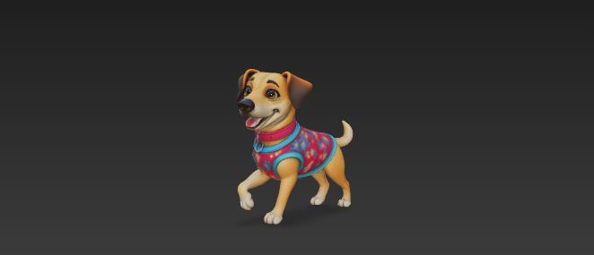 Puppy with sweatshirt