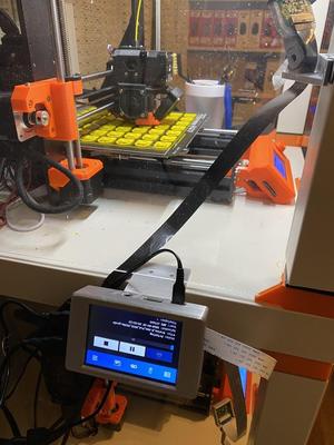 Raspberry Pi with 3.5 inch TFT adafruit screen case for side of a lack enclosure for octoprint