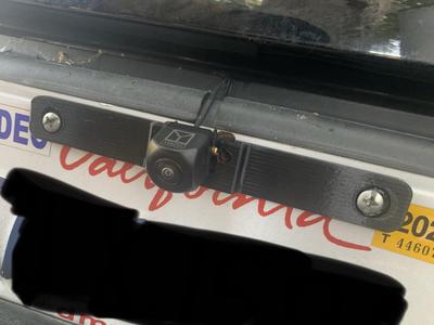 Backup camera license plate mount