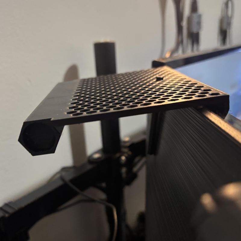 Quick Support Stick and Destringer for Adjustable Monitor Shelf