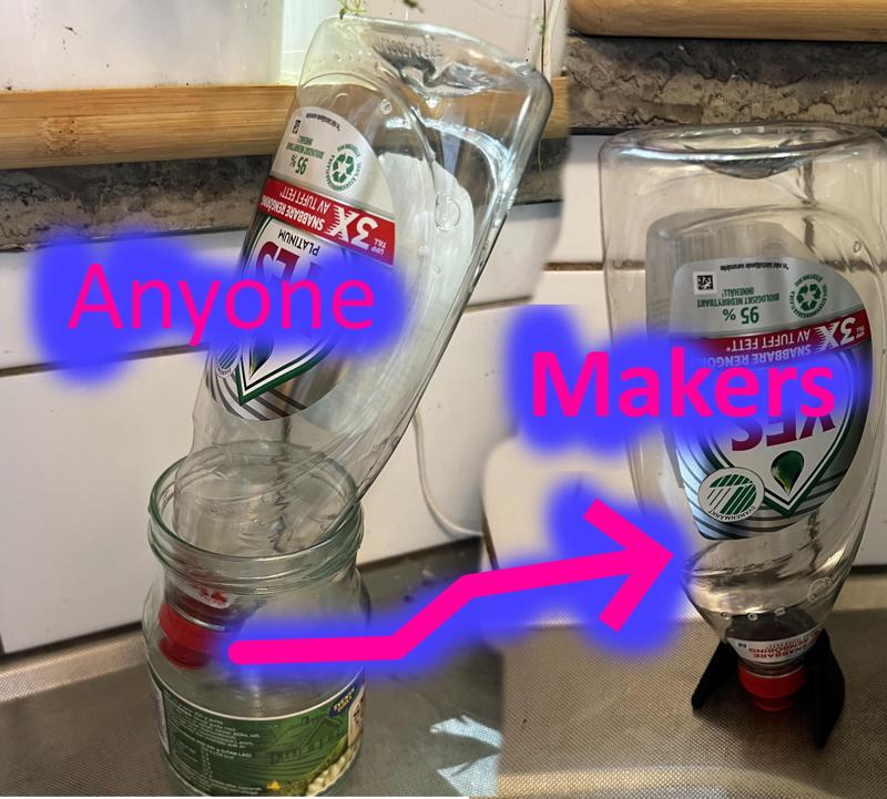 Yes/Fairy bottle upside-down stand