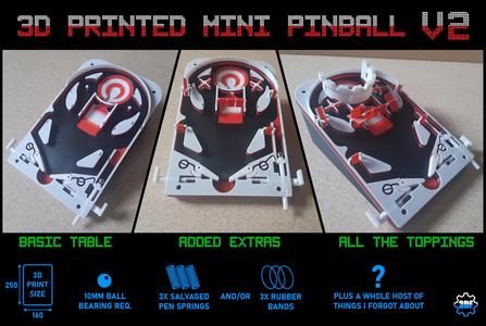 3D Printed Mini Pinball V2