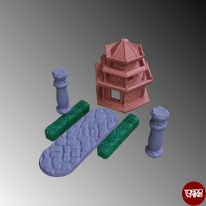 Dragon Dynasty: Scenery+dice and markers set