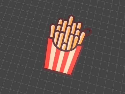 french fries keychain