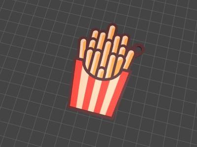 french fries keychain