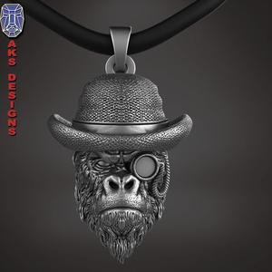 Gentlemen Guerilla Monkey Pendant 1 Jewelry
