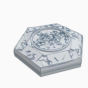Ruined Small Landing Platform Hex Map Scale HMSMilR010