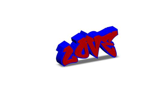 Love logo graffiti sign