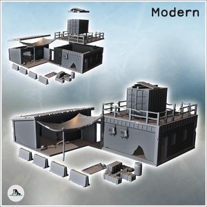 Modern outpost with tarpaulin and concrete slabs (9) - Cold Era Modern Warfare Conflict World War 3 RPG  Post-apo WW3 WWIII