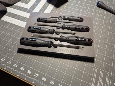 Gridfinity for Quinn screwdrivers