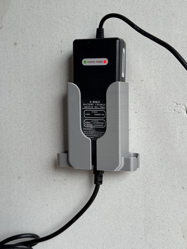Pointer e-bike charger holder