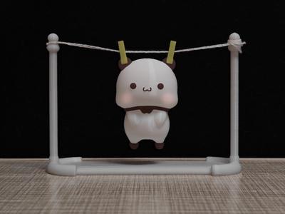 Couple Bear Series - Yier on the Clothesline (Couple Bear-clothes rack_Yier)