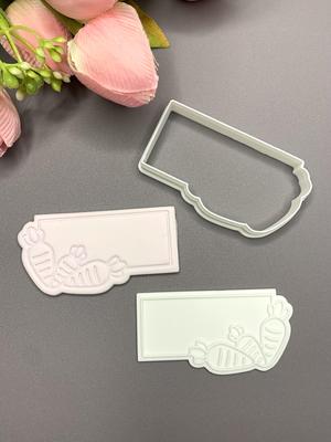 Name plaque Easter cookie cutter and stamp