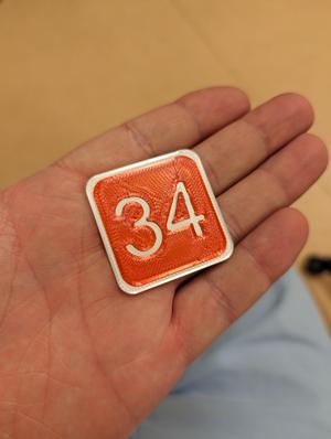 Simple number label  customizable